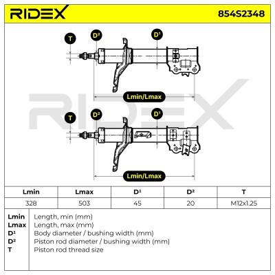 Amortyzator RIDEX 854S2348 854S2348 - foto 8