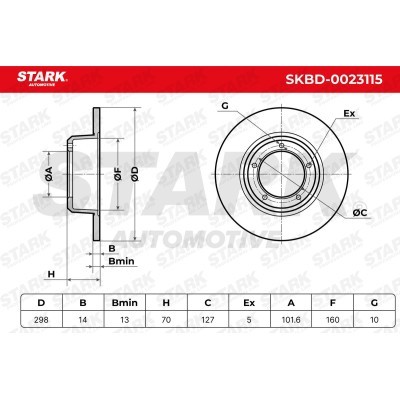 Tarcza hamulcowa Stark SKBD-0023115 SKBD-0023115 - foto 5