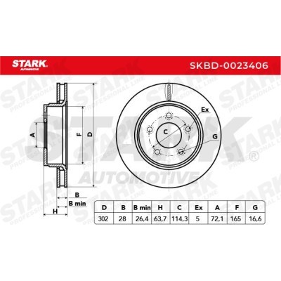 Tarcza hamulcowa Stark SKBD-0023406 SKBD-0023406 - foto 4