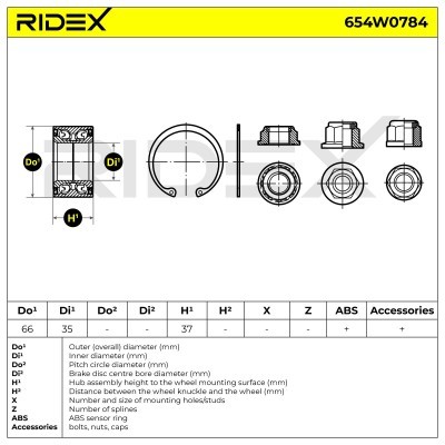Łożysko Koła RIDEX 654W0784 654W0784 - foto 7