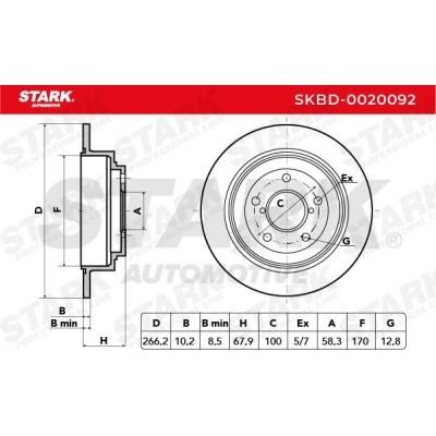 Tarcza hamulcowa Stark SKBD-0020092 SKBD-0020092 - foto 3