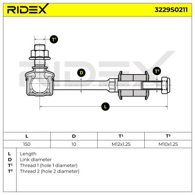 Łącznik Stabilizatora RIDEX 3229S0211 3229S0211 - foto 6