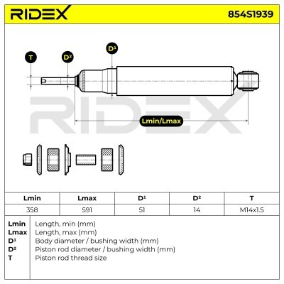 Amortyzator RIDEX 854S1939 854S1939 - foto 8