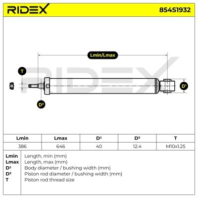Amortyzator RIDEX 854S1932 854S1932 - foto 7
