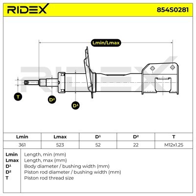 Amortyzator RIDEX 854S0281 854S0281 - foto 6