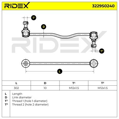 Łącznik Stabilizatora RIDEX 3229S0240 3229S0240 - foto 5