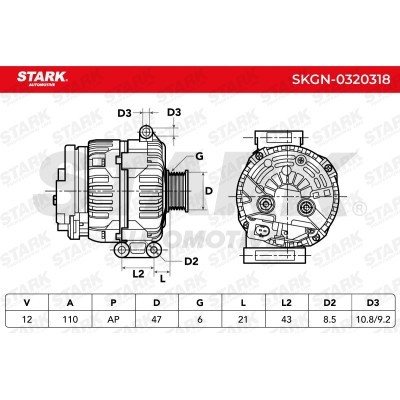Alternator Stark SKGN-0320318 SKGN-0320318 - foto 3