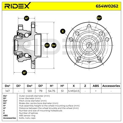 Łożysko Koła RIDEX 654W0262 654W0262 - foto 5