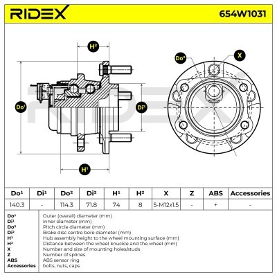 Łożysko Koła RIDEX 654W1031 654W1031 - foto 7