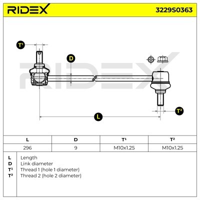 Łącznik Stabilizatora RIDEX 3229S0363 3229S0363 - foto 5