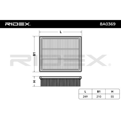 Filtr Powietrza RIDEX 8A0369 8A0369 - foto 3