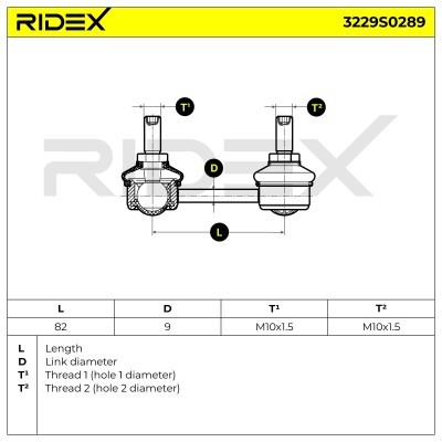 Łącznik Stabilizatora RIDEX 3229S0289 3229S0289 - foto 6