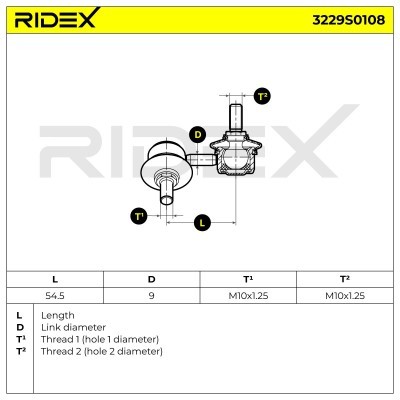 Łącznik Stabilizatora RIDEX 3229S0108 3229S0108 - foto 7