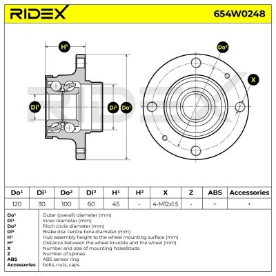 Łożysko Koła RIDEX 654W0248 654W0248 - foto 5