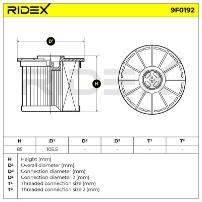 Filtr Paliwa RIDEX 9F0192 9F0192 - foto 6