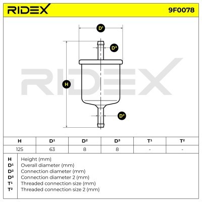 Filtr Paliwa RIDEX 9F0078 9F0078 - foto 5