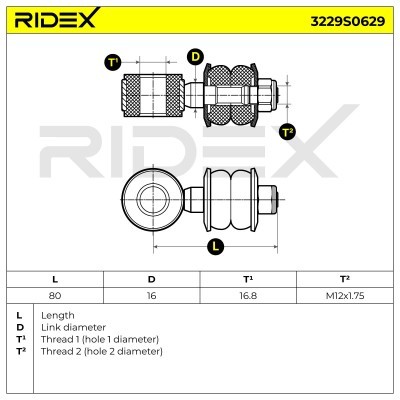Łącznik Stabilizatora RIDEX 3229S0629 3229S0629 - foto 7