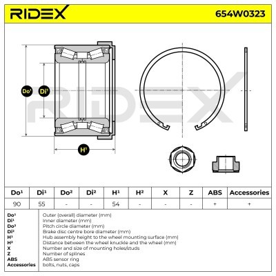 Łożysko Koła RIDEX 654W0323 654W0323 - foto 5