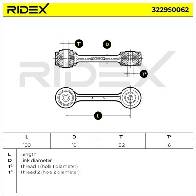 Łącznik Stabilizatora RIDEX 3229S0062 3229S0062 - foto 5