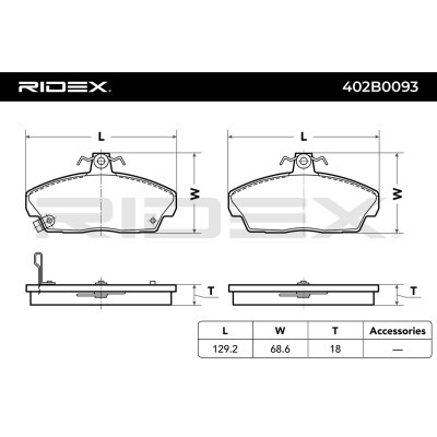 Klocki hamulcowe RIDEX 402B0093 402B0093 - foto 6