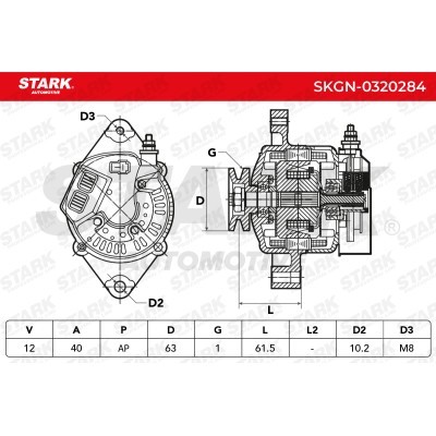 Alternator Stark SKGN-0320284 SKGN-0320284 - foto 7