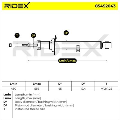 Amortyzator RIDEX 854S2043 854S2043 - foto 8