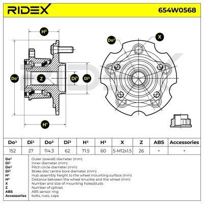 Łożysko Koła RIDEX 654W0568 654W0568 - foto 7