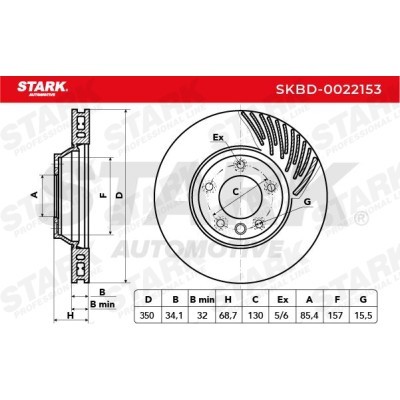 Tarcza hamulcowa Stark SKBD-0022153 SKBD-0022153 - foto 7