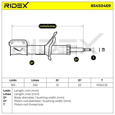 Amortyzator RIDEX 854S0469 854S0469 - foto 9
