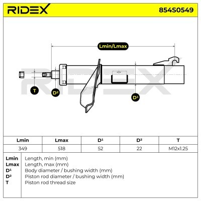Amortyzator RIDEX 854S0549 854S0549 - foto 5