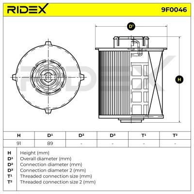Filtr Paliwa RIDEX 9F0046 9F0046 - foto 8