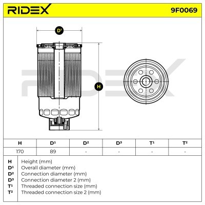 Filtr Paliwa RIDEX 9F0069 9F0069 - foto 6