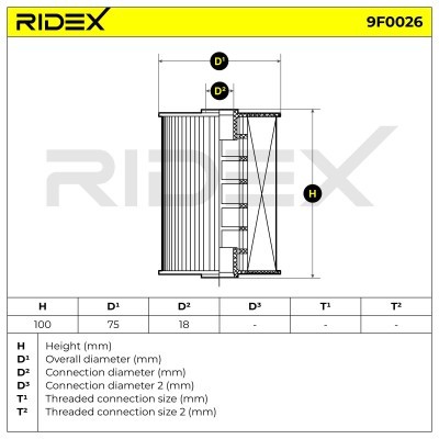 Filtr Paliwa RIDEX 9F0026 9F0026 - foto 5