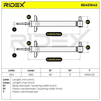 Amortyzator RIDEX 854S1642 854S1642 - foto 6
