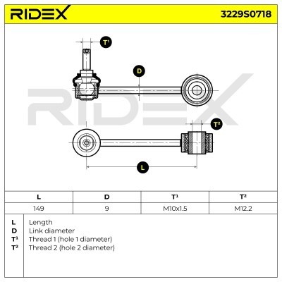 Łącznik Stabilizatora RIDEX 3229S0718 3229S0718 - foto 5