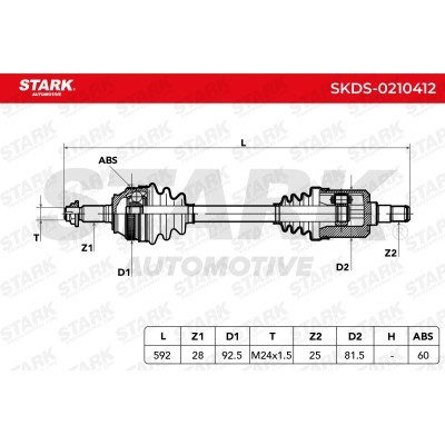 Półoś Napędowa Stark SKDS-0210412 SKDS-0210412 - foto 5