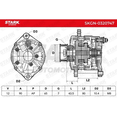 Alternator Stark SKGN-0320747 SKGN-0320747 - foto 7