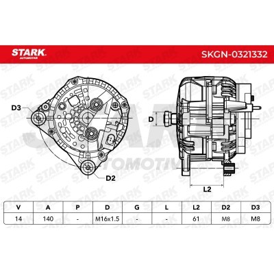 Alternator Stark SKGN-0321332 SKGN-0321332 - foto 7