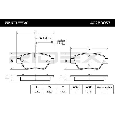 Klocki hamulcowe RIDEX 402B0037 402B0037 - foto 3