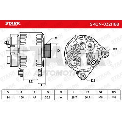 Alternator Stark SKGN-0321188 SKGN-0321188 - foto 5