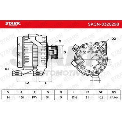 Alternator Stark SKGN-0320298 SKGN-0320298 - foto 5