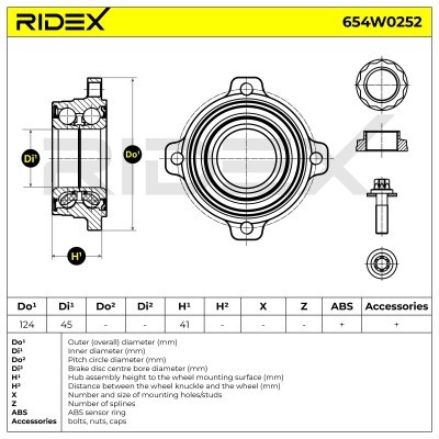 Łożysko Koła RIDEX 654W0252 654W0252 - foto 6