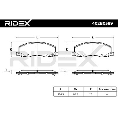 Klocki hamulcowe RIDEX 402B0589 402B0589 - foto 7