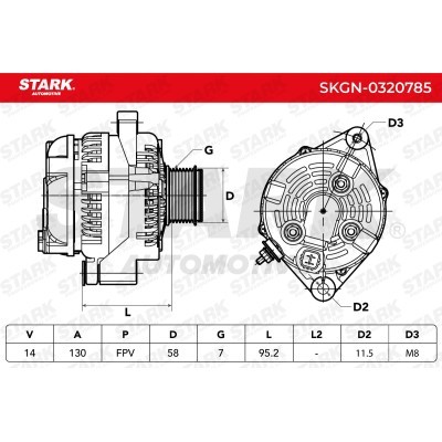 Alternator Stark SKGN-0320785 SKGN-0320785 - foto 5