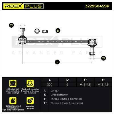 Łącznik Stabilizatora RIDEX 3229S0459P 3229S0459P - foto 8