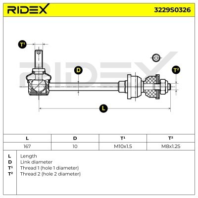 Łącznik Stabilizatora RIDEX 3229S0326 3229S0326 - foto 4