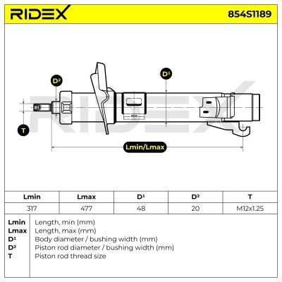 Amortyzator RIDEX 854S1189 854S1189 - foto 10