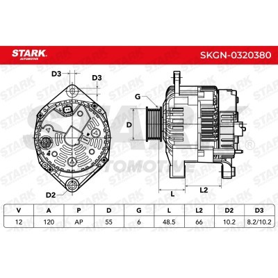 Alternator Stark SKGN-0320380 SKGN-0320380 - foto 7