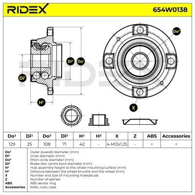 Łożysko Koła RIDEX 654W0138 654W0138 - foto 7