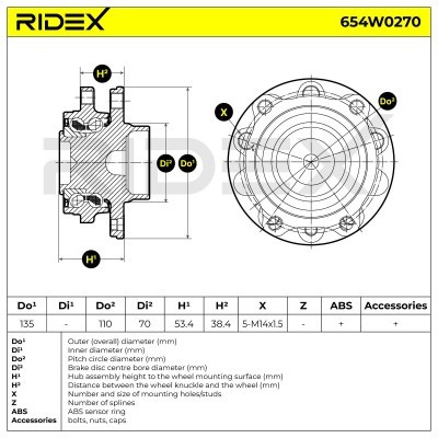 Łożysko Koła RIDEX 654W0270 654W0270 - foto 5